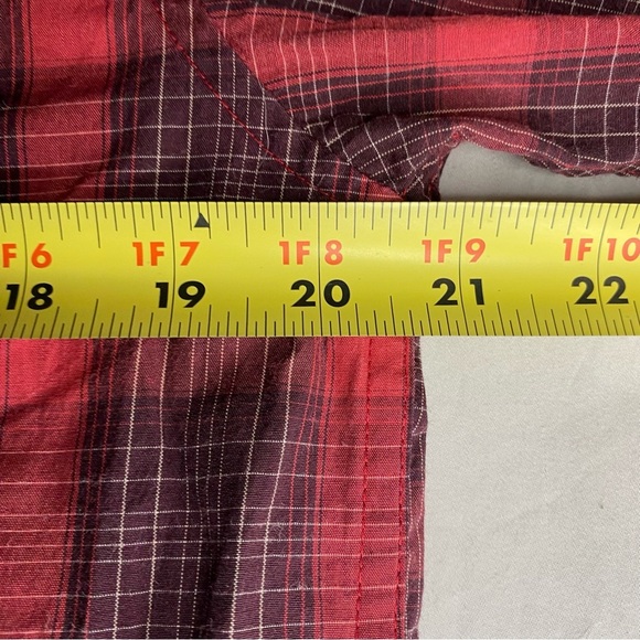 Toad & Co Horny Toad Organic Cotton M Red Plaid Long Sleeve Button Up Shirt - Picture 8 of 10